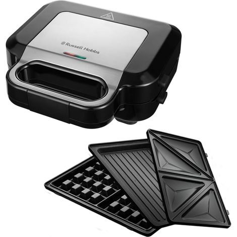 Appareil Croque Monsieur [Multifonction 3en1] Creations (extra profondes pour sandwich épais, gaufrier, panini, 3 plaques antiadhésives & sans BPA, nettoyage facile) 26810-56 (1/5)
