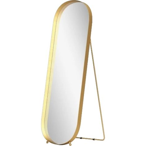 Miroir plein corps, 160 x 50 cm, cadre en métal, verre haute résolution, film résistant aux éclats (1/5)