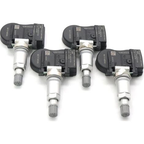 (4 pièces) Capteurs de pression des pneus pour véhicules 5430T4 9673198580. Compatibles avec Peugeot 207, 307, 407, 508, 607, 807, 1007 et Citroën C4, C5, C6, C8 (433 MHz). (1/5)