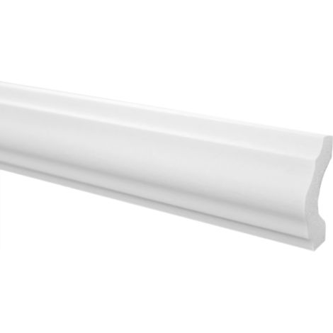2 Metri Battiscopa piatto XPS stabile Marbet 18x38mm E-18 (1/5)