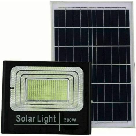 FARO FARETTO LED 300 W PANNELLO SOLARE LUCE FREDDA 6500 K ESTERNO GIARDINO 198