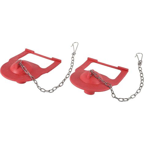 Kit de remplacement pour clapet de toilette Kohler à aileron de requin (2 pièces de 5 cm), compatible avec les références Kohler 84138, 84314, 85655 et 89825. Fabriqué avec une chaîne en acier. (1/4)