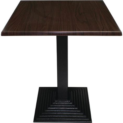 Plateau de table carré marron foncé 700 mm - Bolero (1/3)