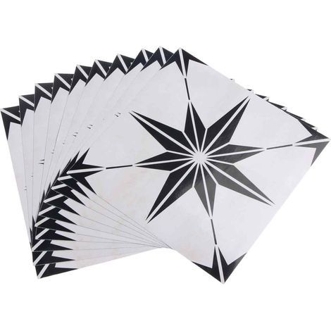 10 autocollants pour carrelage en forme d'étoile - 15 x 15 cm (1/5)