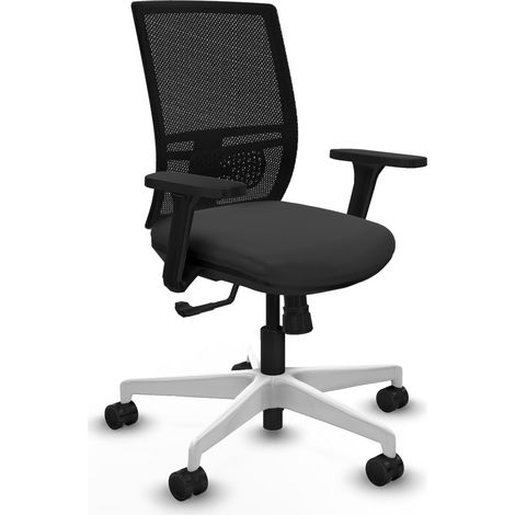Silla de oficina piqueras y crespo Yunquera negro malla piel sintética (1/2)
