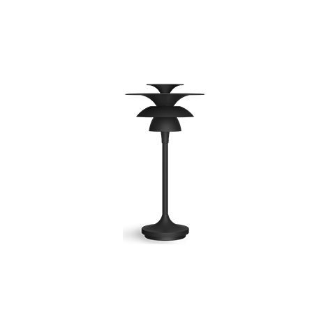 Picasso 35cm Lampe de Table Plat Noir, Interrupteur sur Cordon 1x G4 (1/2)