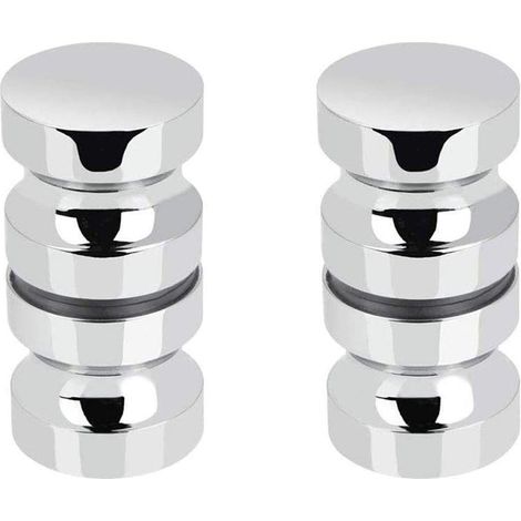 2-teiliges Griffset für Duschtüren aus Edelstahl mit Aluminiumgriff (1/5)