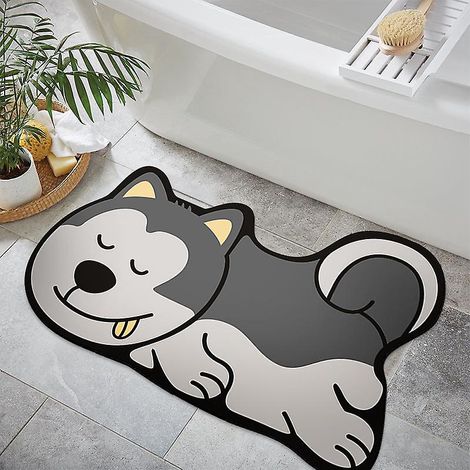 un Tapis De Sol Super Absorbant Husky, Tapis De Bain Super Absorbant 40x60cm, Tapis De Bain En Microfibre Sanou, Tapis De Douche, Tapis De Bain Im (1/5)