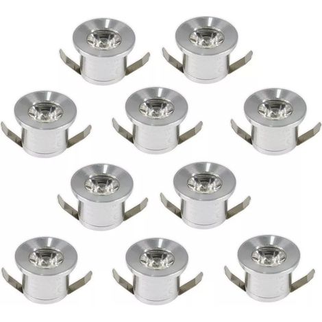 Kit 10 Faretti Luce Naturale Faretto Led A Incasso 1 W Trasformatore Silver P31 (1/4)
