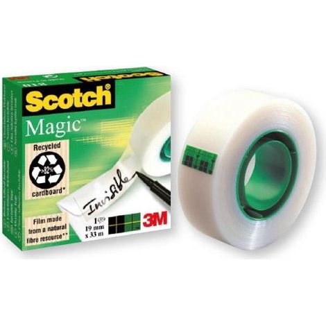 Magic Tape 810 Apto para uso en interior 66 m Fibra, Papel Blanco