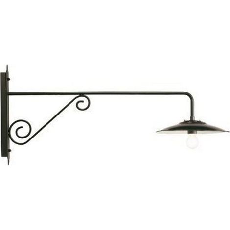 Applique Lunga Grande Esterno Antique Alluminio E Porcellana Grigio 1 Luce E27 (1/5)