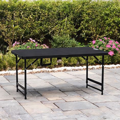 SunJet Table de jardin, table extérieure, Table pliante 4 pers. HDPE - Réf. Yjbvyamfzkqd (1/5)