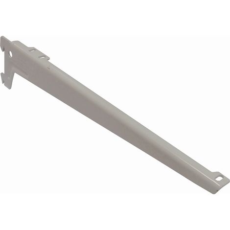 Reggimensole a 2 ganci angolate - 23 cm. - alluminio bianco