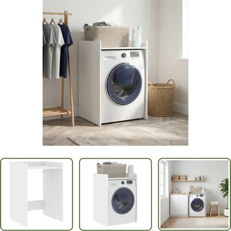 Armoire machine à laver - Armoire pour machine à laver Blanc 67,5 x 62 x 97 cm (1/5)