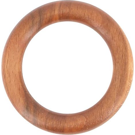 Anneau de rideau pour tringle D: 28 mm x10 - D: 56 mm - merisier