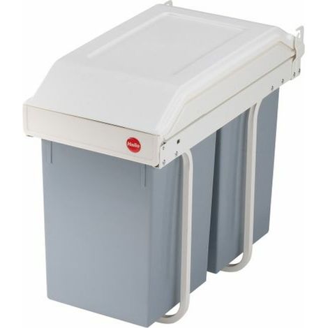 Hailo raccoglitore rifiuti Multi-Box 2 x 15 l L260xP510xA460mm grigio - 3659-001 (1/5)