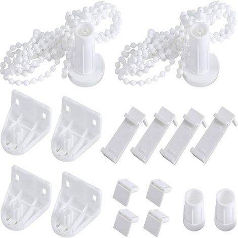 Lot de 2 supports de fixation pour fenêtre - Store de rechange - 17 mm - Sans perçage - Double store enrouleur avec supports de serrage - Support pour store occultant - Store à traction (1/5)