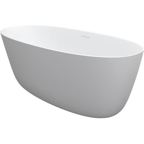 RIHO Bañera exenta ovalada, SOLIDSurface, 160x72x56,5cm, (1/2)