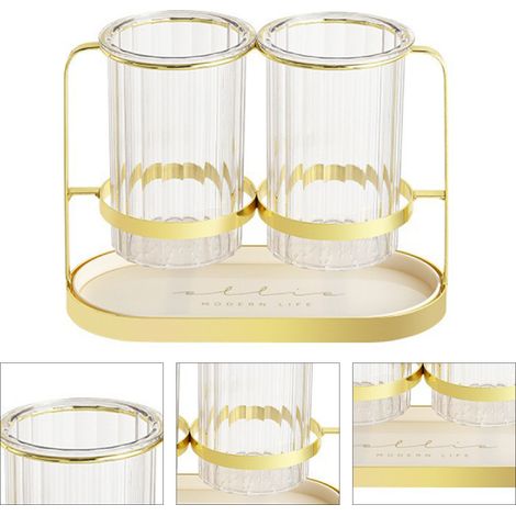 Transparenter Baguette-Abtropfkorb aus PET-Eisen, für Löffel und Küchenutensilien, Platin-Finish. (1/5)