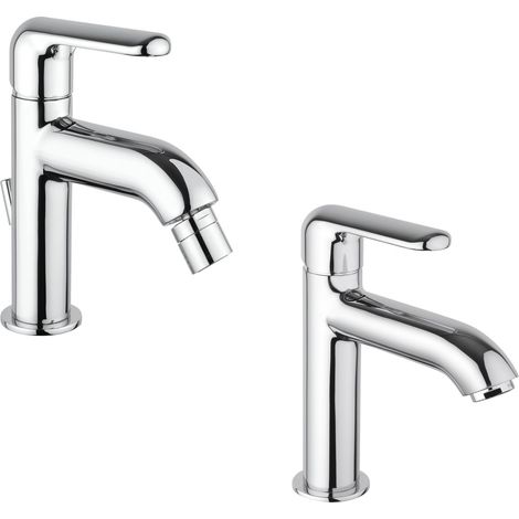 Set miscelatori lavabo e bidet in colore cromo Piralla Last KITLAST2CR