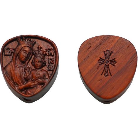 Accessoires de chapelet faits main en bois d'olivier 2,0 x 1,8 cm Yicamino DIY Chapelet à trois voies en nacre avec bois de rose et ébène( )