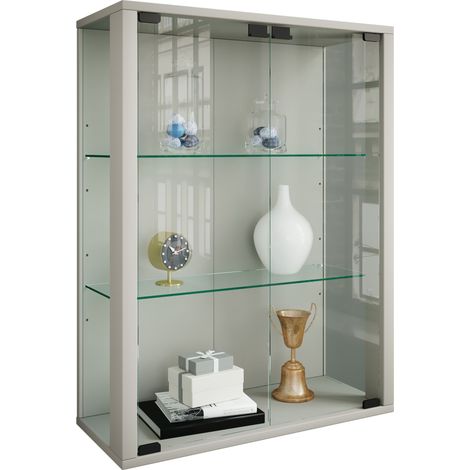Gabinete de exhibición de pared colgante de cristal de gabinete de exhibición Udina M 80x60x25 - VCM