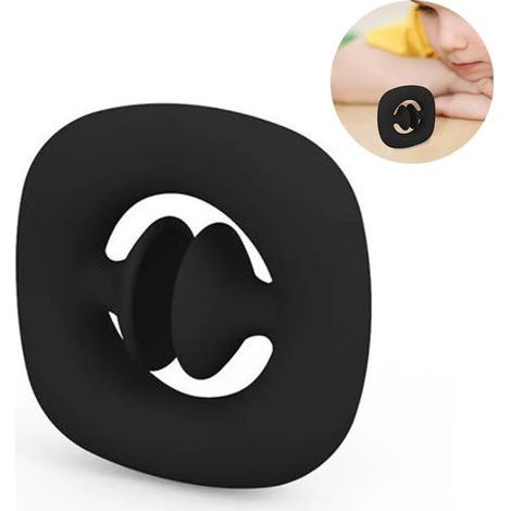 Anneau de renforcement et d'entraînement de la préhension en silicone pour l'avant-bras et les doigts, idéal pour l'entraînement de la force de préhension, le fitness et l'entraînement sportif (noir). (1/4)