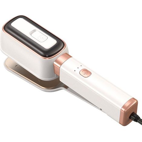 Plancha de vapor de viaje para ropa，vaporizador portátil de mano de 1000 W，mini vaporizador de 2 usos para ropa húmeda y seca (1/5)