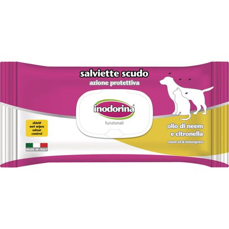 Salviettine Inumidite per Animali Domestici Inodorina Citronella