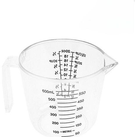 Misurino trasparente da cucina, 600 ml, in plastica (1/5)