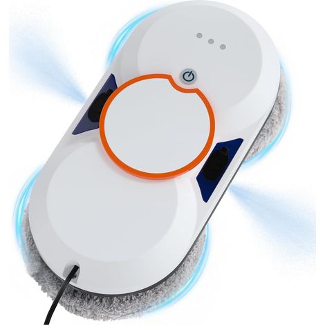 Robot de nettoyage intelligent de vitres avec puissance d'aspiration de 5600 Pa, double pulvérisation d'eau automatique pour fenêtres hautes, carreaux, portes en verre (intérieur et extérieur) (1/5)