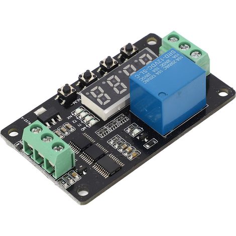 Relais temporisé 1 canal DC 12V minuterie interrupteur contrôleur module 18 fonctions préréglées (1/5)