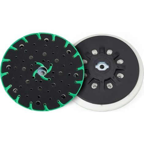 Platorello abrasivo da 150 mm con aspirazione della polvere - filettatura di collegamento M8 - ricambio per platorello Festool, compatibile con levigatrici eccentriche da 150 mm Bosch, Makita ecc. (1/5)