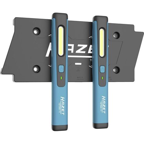 HAZET LED Pen-Light 1979W-11/3 (3 pezzi) lampade da officina piccole e compatte con elevata potenza luminosa, dimmerabili allinfinito, incl. pad di ricarica wireless con funzione di supporto magnetico