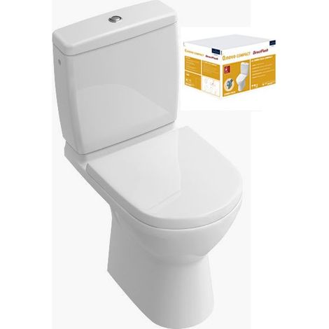 O.novo, Cuvette à fond creux, 360 x 490 mm, DirectFlush, modèle suspendu, sortie horizontale, En porcelaine sanitaire Blanc CeramicPlus