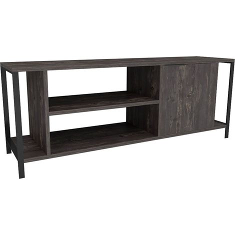 Mesa TV con varios estantes 120x54x35 cm - Oscuro Marrón (1/5)