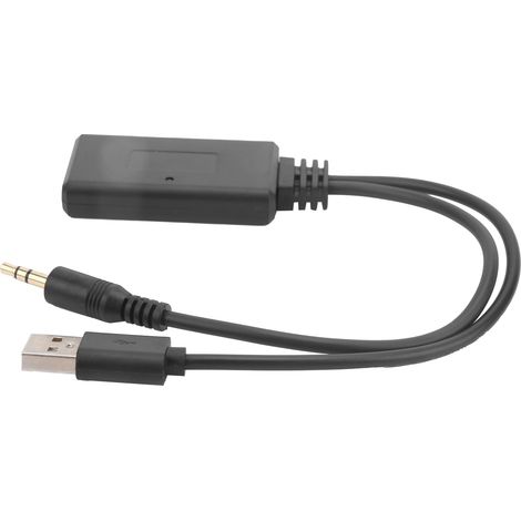 Récepteur Bluetooth 5.0 Voiture, Adaptateur Audio Musique Prise 3.5mm AUX + Port USB 5V/12V, Kit Mains Libres (1/5)