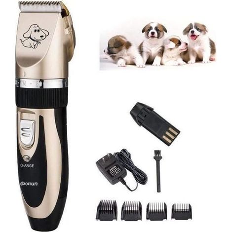 AST Tondeuse Pour Chien/Chat ,Toilettage Animal Silencieux Rechargeable Sans Fil Détachable (1/4)