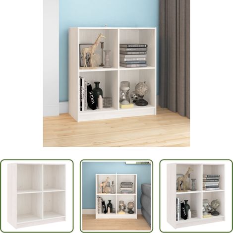 Holzsideboard - Sideboard Weiß 70x33x76 cm Massivholz Kiefer (1/5)
