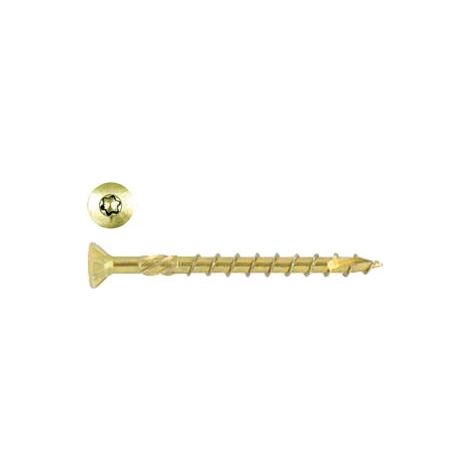 VITI PER TRUCIOLARE TESTA SVASATA TORX ACCIAIO ZINCATO GIALLO- - ø mm.4x30 - torx T20 - 500 pezzi AMBROVIT