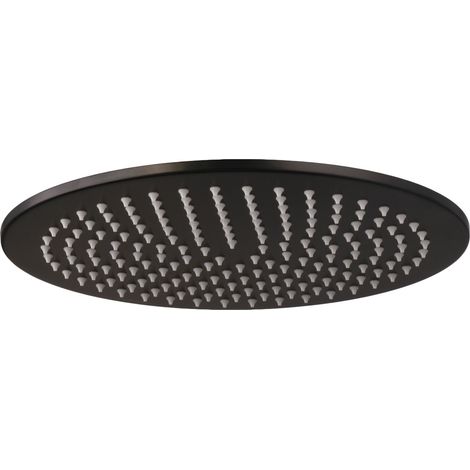 PaulGurkes Kopfbrause 30cm Matt-Schwarz Regendusche aus Messing (1/3)