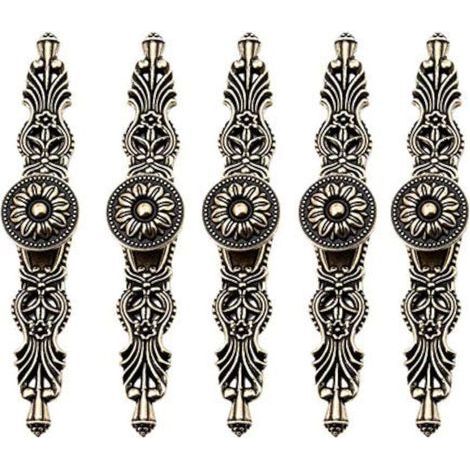 PoiLot of 5 door hinges for Vintage Retro Style Cupboards for Antique Retro Furniture, Bookcase, Chest of Drawers, Wardrobe, Drawer