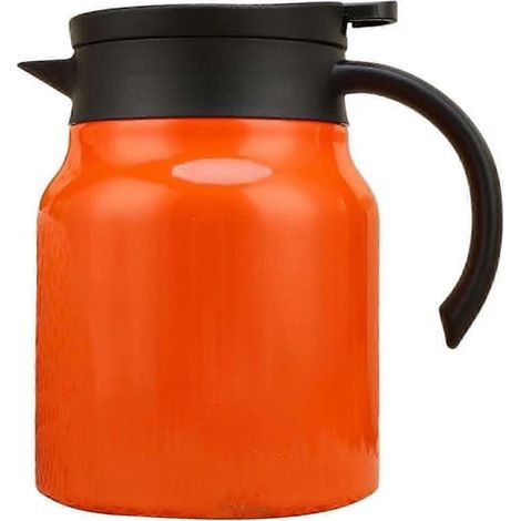 Théière isotherme 1000 ml en acier inoxydable avec couvercle infuseur, filtre amovible et bec verseur en V. Cafetière isotherme pour la cuisine. (1/5)