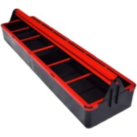 Alimentatore rettangolare nero con buchi e maniglia per nutrire uccelli e piccoli animali (60 cm)