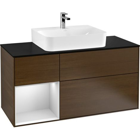 V&B Waschtischunterschrank Wandbeleuchtung Finion 120cm, Pl b m, Reg li wh. m Lac, wal ven (1/2)