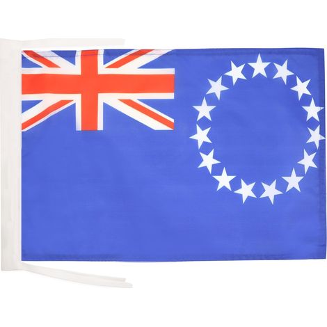 10pcsDrapeau Iles Cook 45x30cm - Pavillon des Iles Cook en Polyester 100D avec Œillets, AZ FLAG (1/3)