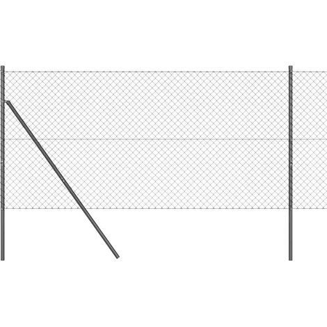 Maison Exclusive - Zaunpfosten Grau 25 x 1 m (40 x 40 mm Maschen)