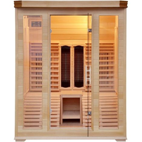 Sauna infrarossi, sdraio in legno, full optional 150x150x190cm Relpunt Cercilia