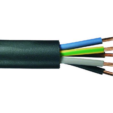 Erdkabel NYY-J 5 x 2,5 - 25 Meter schwarz Kabel Starkstromkabel Elektrokabel