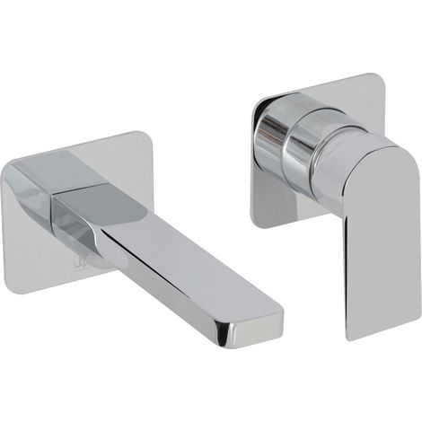 JTP Form Basin Mixer Tap Wall Mounted - Chrome (1/2)